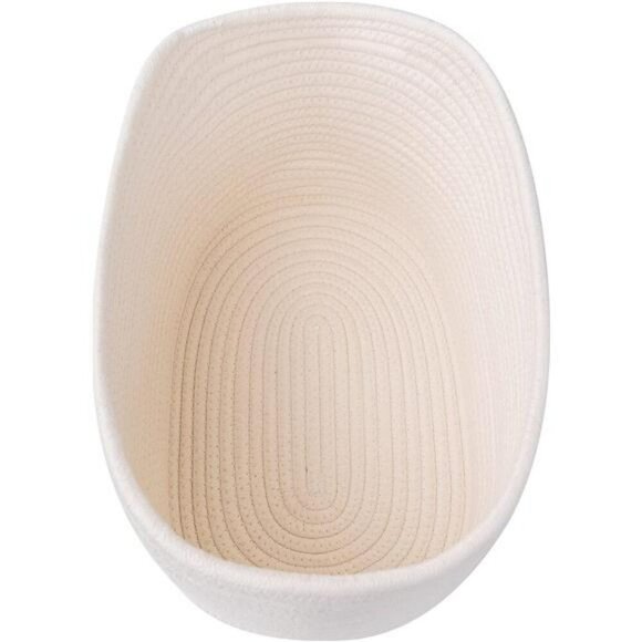 Cotton Rope Storage Baskets Set Woven Cube Shelf Bins Closet Organizer - Picture 4 of 7